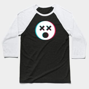 TikTok XO XO confused emoji smiley White Baseball T-Shirt